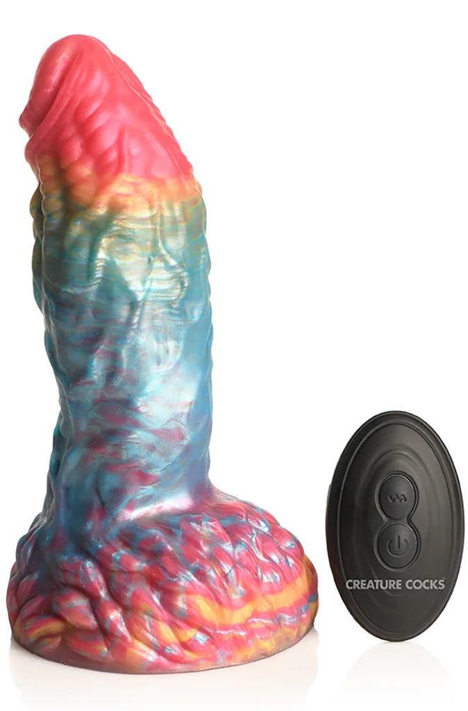 vibrating rainbow dildo