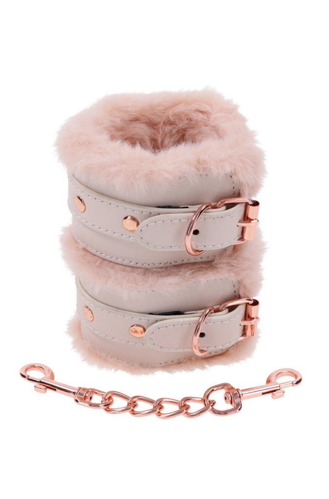 bdsm fur handcuffs