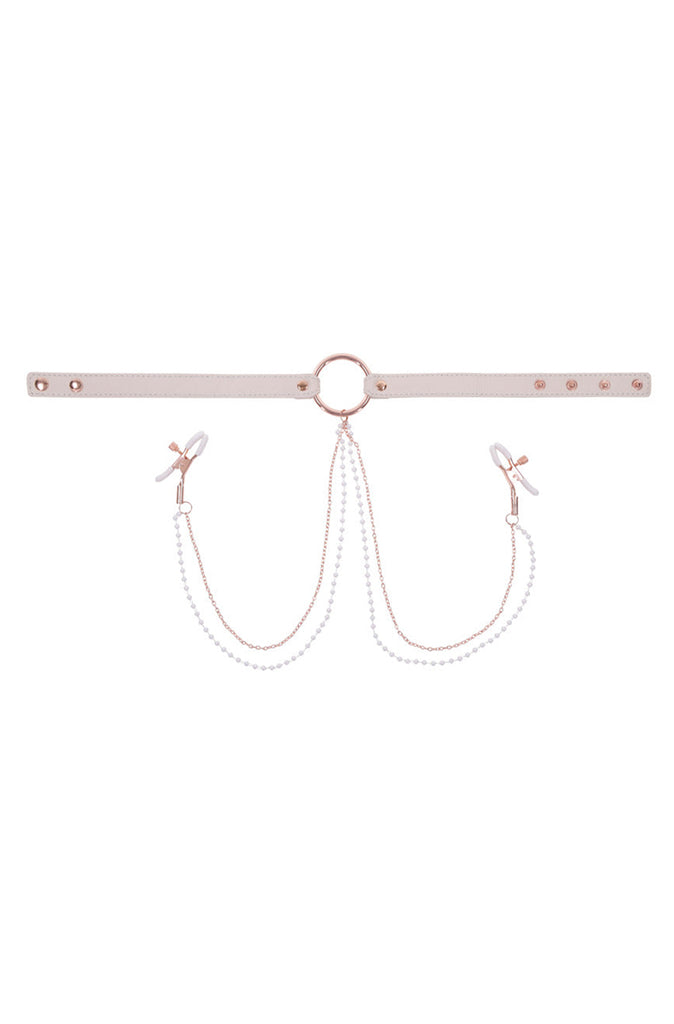 bdsm pearl nipple clamps