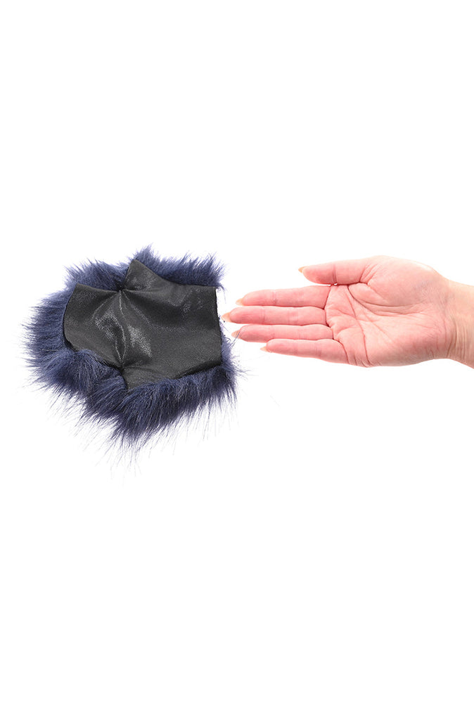 fur spiked bdsm glove