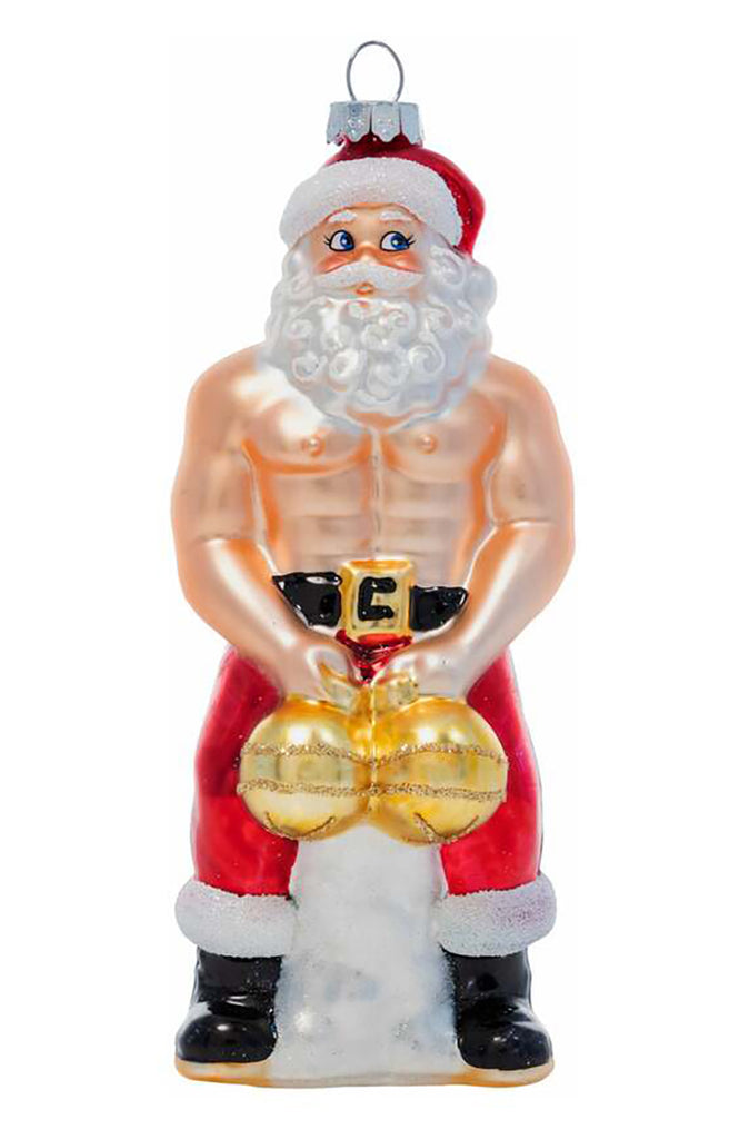 sexy santa christmas ornament